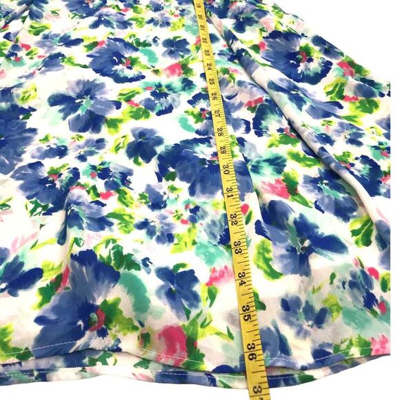 Adelyn Rae Strappy Fit & Flare Cocktail Party Dress Blue Floral Size Medium - Picture 12 of 12